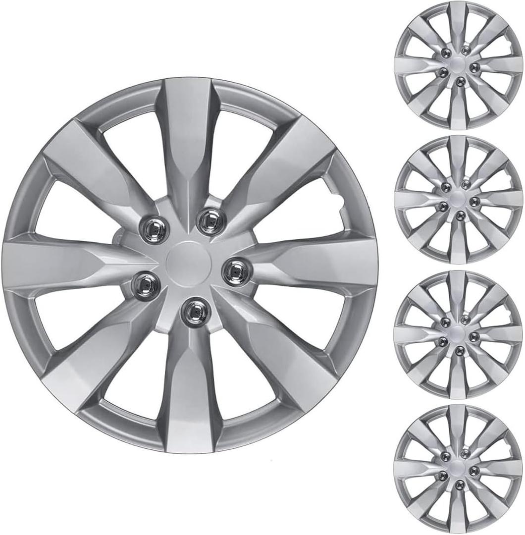 4-Pack Wheel Rim Cover Hubcaps, Car Truck SUV Hub Cap16 Inch Set, Fits Most Cars