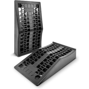 ROBLOCK Car Ramps for Lift and Vehicle Maintenance, Portable Low Profile Car Ramps for Garage, Heavy Duty Tire Ramps for Low Chassis Cars and Support Jack, 17.5''x10''x3.14'', 2 PCS