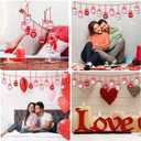 BBTO 24 Pcs Valentines Day Ball Ornaments 1.97 Inch Red Pink Valentines Tree Letter Hanging Decorations Plastic Ball Home Decorations for Wedding Gift Anniversary Festival Party Decor