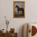 Gold Framed Wall Art Vintage Farmhouse Horse Dog Pictures Wall Decor Classic Antique Horse Canvas Art Prints Rustic Country Animal Artwork Paintings for Living Room Bedroom 16x24in