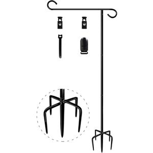 49 Inch Garden Yard Flag Stand Holder with 5 Forked Base