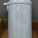 Ubbi Stainless Steel Diaper Pail, Odor Locking, No Special Bag Required, Award-Winning, Registry Must-Have, Herringbone