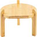 TableCraft12654 Acacia Wood Stand for Glass Beverage Dispensers, Beverage Holder, 10" Dia x 8" H, Raises Dispenser 6-3/4", Ideal for Catering & Restaurants