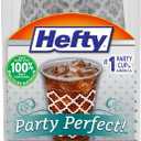 Hefty Party Perfect Printed Clear Plastic Cups, 18 Ounce, 20 Count