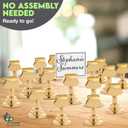 Table Number Holders Premium Gold Metal Place Card Holders for Wedding Party Table Decor Picture Photo Holder 
