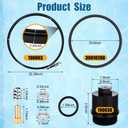 JaGely 190003 Pool Filter Tension Control Clamp Kit & 98209800 Air Relief Valve Compatible with Pentair Fns Plus Include 190030 Drain Plug O-Ring 194997 Nut Replacement 190106z Air Bleeder Screen Cap