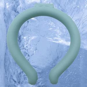 HI FINE CARE Neck Cooling Tube, Cooling Ring, Cold Pack - Reusable Neck Cooler, Heat Relief for Hot Flashes and Fever (Blue, L-7.87inch), 4Pack
