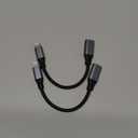 AGVEE 2 Pack 4" 30W USB-C Female to Lightning Cable Adapter, Type-C to 8 Pin Male PD Fast Charging Converter Cord Data Sync Connector for iPhone 13 12 11 Airpods iOS Device, Carplay, Dark Gray