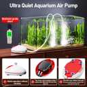 AQUASMITH 1.5w Ultra Quiet Aquarium Air Pump, Aquarium Aerator Adjustable Airflow, Single Hole Suitable for 40 to 70 GPH Fish Tank