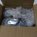 HOLKIE Caster Wheels 3 inch with No Brake Stem Casters, 1/2" -13 x 1-1/2" (Stem Diameter 1/2", Stem Length 1-1/2") Threaded Swivel Casters Set of 4 Heavy Duty Castors Grey