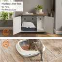 unipaws Extra Large Cat Litter Box Enclosure Furniture with Top Opening, XL Washroom Bench for Cats with Removable Divider, Jumbo Automatic Litter Box Cover and Hidden Cat Box