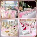 Bencailor Satin Table Runner Bulk 12 x 108 Inch Long Table Runners Bright Smooth Fabric Tablecloth for Wedding Banquet Birthday Graduation 4th of July Patriotic Party Decorations (Pink,12 Pcs)