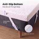 Marsail Twin XL Memory Foam Mattress Topper, 3 Inch Cooling Gel Infused with Soft Cover, CertiPUR-US® and Oeko-TEX® Certified, Sofa