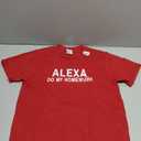 Alexa Do My Homework Funny Joke Kids Youth T-Shirt (M, Red)