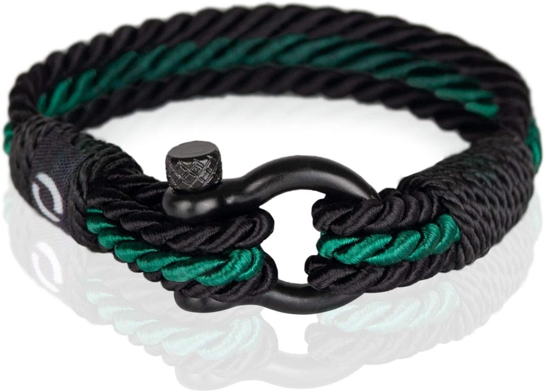 Paracord Bracelet for Men - Twisted Rope Bracelets for Men, Handmade Mens Bracelets Jewelry, Boyfriend Gifts Birthday, Pulseras Para Hombres, Men's Bracelet Gifts for Son, 3 Pack (8.5, RoyalGreen)