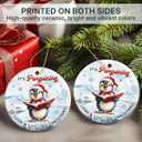 Penguin Christmas Ornament 2025 - Cute Penguin Gifts for Women Men, Animal Ornament for Friends Boys Girls, Ceramic Christmas Ornaments for Tree Decor - Holiday Keepsake & Xmas Gift Exchange Idea