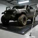 Garage Floor Mat, 8'6''x20' Heavy Duty 1.2inch Thick Containment Mats, Waterproof PVC Matwith High Elastic Sponge Column, Non-Slip Surface, Parking Mat with a Squeegee