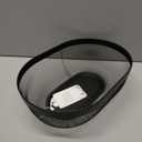 Metal Mesh Steel Basket, Oval Metal Wire Storage Organizer Baskets Multi Functional Kitchen Baskets Countertop Fruit Baskets Garden Harvest Basket for Kitchen Picnic Decor Cabinet Home, Black