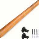 Wooden Handrails, 1-20ft Non-Slip Staircase Handrail, for Home Garden Corridor Lofts Kindergarten Guardrail Decking Railings, Wall Mounted Barrier-Free Staircase Grab Bar for Elderly (Size : 4ft)