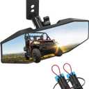 ZIDIYORUO Polaris Ranger Rear View Mirror, Adjustable Center Rearview Mirror for Polaris Ranger 500 570 900 XP 1000XP Crew 2017-2023, Fit Factory Drop Down Mounting Tab (with 2pcs of Belt Bypass)