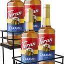 4 Bottle Coffee Syrup Rack Organizer 2 Tier Syrup Holder Stand for Coffee Bar Syrup Storage Shelves for Bar Family Storage Small Wine Rack for Syrup Wine Dressing