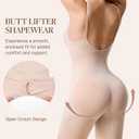 BRABIC Waist Trainer Bodysuit for Women Tummy Control Shapewear Round Neck Seamless Butt Lifter Full Body Shaper (Beige, L)