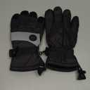 Kids Waterproof Ski Snowboard Gloves Mittens Thinsulate Lined Winter Cold Weather Gloves for Boys and Girls (10/12, Black)