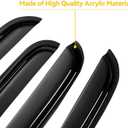 Window Rain Guards for 2007-2013 Chevy Silverado/GMC Sierra 1500/Avalanche, 07-14 Silverado/Sierra 2500HD 3500 HD/Suburban/Yukon XL Window Visors Vent Guard Shade Deflector Crew Cab
