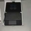 Universal Keyboard Case for 9-11 Inch Tablets, Dual Bluetooth Detachable Keyboard for Android Tablets/iPads/Galaxy Tabs, Magnetic Backlit Keyboard with Washable Adhesive Mount&Any-Angle Stand&Trackpad, Black