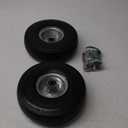 AR-PRO (2-Pack) 10-Inch Solid Wheel Replacement - 4.10/3.50-4 Flat Free Tire and Wheel with 5/8 extra 3/4 &1/2 Bearings and 2.25" Offset Hub - Compatible with Hand Truck, Generator, Gorilla Carts