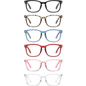 CCVOO Reading Glasses for Women/Men, Eyeglasses, Blue Light Readers for Women/Men, Computer Eye Glasses, Cheaters (C 6 Pack Mix)