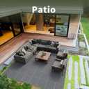 Fast-Drying Outdoor Decking for Garden, Kennel, Storage Shed, Basement, Garage, Patio, Bathroom, 10 PCS 12''x12''x0.59'' Heavy-Duty Interlocking Decking Tiles, Maximum Bearing Capacity up to 6613 LBs