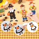 gisgfim 80Pcs Fall Scarecrow Cutouts Fall Thanksgiving Decorations Bulletin Board Personalized Scarecrow Chef Pumpkin Paper Cut-Out Classroom Decor for Autumn Harvest DIY Craft Photo Wall Favor Supply