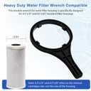 Heavy Duty Water Filter Wrench (6.38" Max Inner Diameter) for Big Blue-Style Filter Housings, fit for Whole House Water Filter Systems Using 4.5"x 10" or 4.5"x 20" Cartridges -Resistant to Deformation