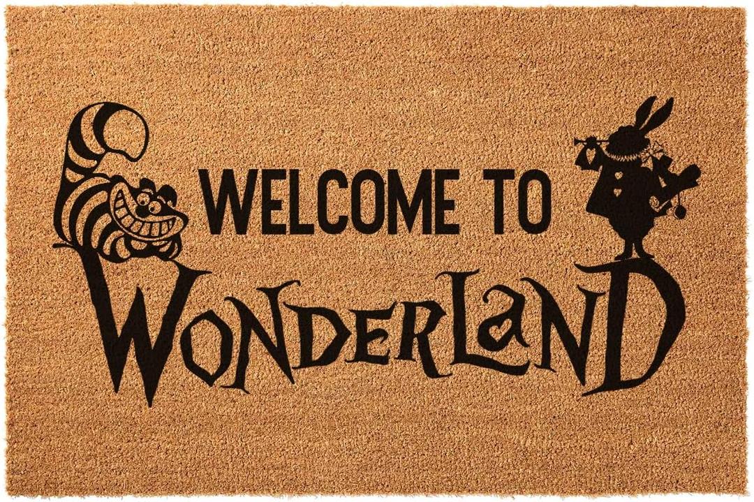 Enter Doormat 24x16 Inch, Funny Welcome Mat Speak Friend and Enter Welcome Mat, Coir Doormat Funny Door Mats Outside for Front Door Home Decor Housewarming Gift