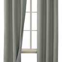 Deconovo Total Blackout Curtains, Faux Linen 3 Pass Coating Thermal Insulated Blackout Panels for Living Room, 42x84 Inch, Light Grey, Set of 2
