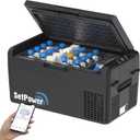 Setpower 12V Refrigerator 21 Quart Portable Freezer 50 Hours Keep Cool,Electric Cooler for Vehicles Car Refrigerator 12V Portable Fridge for Car Camping Truck Van RV SUV Road Trip Travel RF20 (Black)