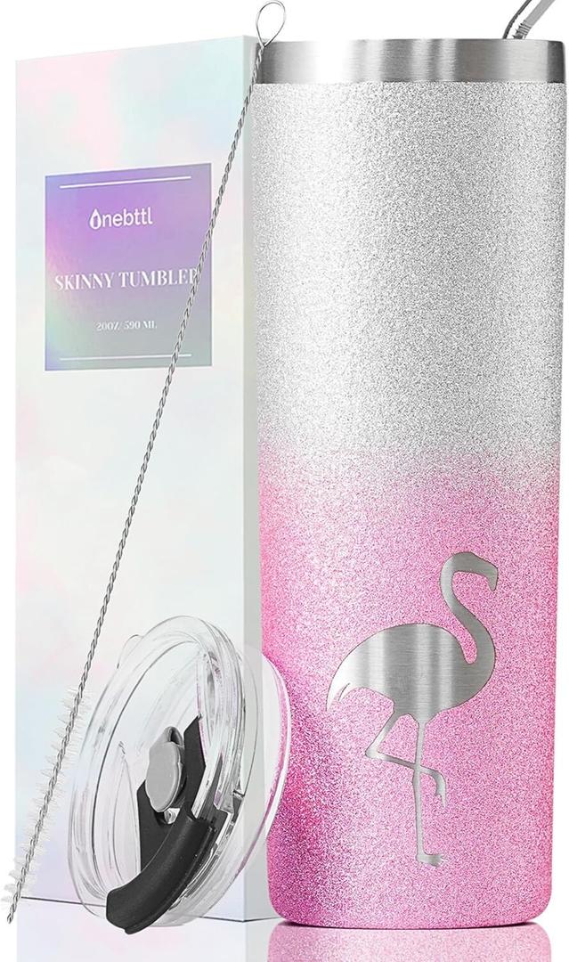 Onebttl Flamingo Gifts for Women, Flamingo Cup, 20oz Stainless Steel Tumbler, Water Bottle, Travel Mug Onebttl Flamingo Gifts for Women, Flamingo Cup, 20oz Stainless Steel Tumbler, Water Bottle, Travel Mug