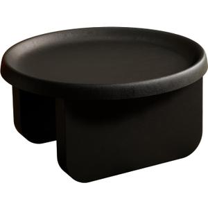 Modern Round Coffee Table,Black Nesting Coffee Tables,Metal Center Table,Unique Circle Coffee Table for Living Room(Black, Great Circle29.1 x 16.5in