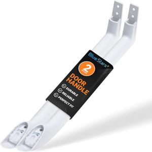BlueStars 5304486359 5304506469 Refrigerator Door Handle Set - Compatible with Frigidaire Freezers - Replace Parts 5304504507, 242059501, 242059504 - Pack of 2