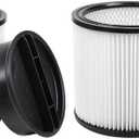 2 Pack 08-2566B Cartridge Filter with Lids, compatible with Stanley Most 5-18 Gallon Wet/Dry Vacuum models# SL18115 SL18115P SL18116 SL18116P SL18191P SL18199P SL18117 SL18701P-10A SL18410P-5A