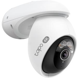 Tapo 4K 8MP Wired Pan/Tilt Outdoor Security Camera, Free Person/Vehicle Detect & 360 View, Color Night, Local AI, SD/Cloud Storage, Works w/Alexa & Google Assistant, 2.4 GHz WiFi C560WS