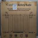 Malier Indoor Dog Gate with Door, 26-41" Extra Wide Full Metal Pet Gate Short Dog Gate for Stairs, Pressure Mount 14'' Tall Small Puppy Low Gate Easy Step Over for Doorways
