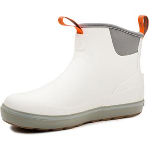 Grundens Mens DECK-BOSS Ankle Boot | Durable, Waterproof (14, White Squall)