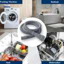 10ft Washing Machine Drain Hose Extension Kit - Universal for Washer, Dishwasher & Dehumidifier, 7-Piece Set with U-Bracket, 4 Clamps & Adapter