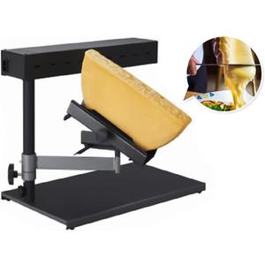 Commercial Raclette Cheese Melter Electric Raclette Machine Swiss Dish Maker Demi Melting Warmer Adjustable Angle for Half Nacho Cheese Wheel Sliced Cheese