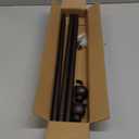 Curtain Rods for windows 32-62 inch, 5/8 inch Decorative Brown Splicing Heavy Duty Metal Curtain Rod set with Brackets