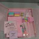 HAPPY LOLLI Pink LolliME DIY Journal Kit for Tween & Teen Girls Ages 814, Birthday Gift, 300+ Pieces Lockable Diary Set, Arts & Crafts, Scrapbook & Creative Journaling