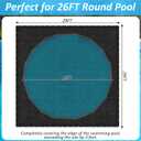 29 X 29 Ft Leaf Net Pool Covers for18-26Ft Round Above Ground Pool, 29ft Winter Pool Mesh Cover with 100FT String Fits 18-26FT Round Above Ground Pools, Cover Size: 29 X 29 FTSquare