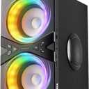 YIER Party Bluetooth Speaker:80W Peak Large Stereo Sound for Outdoor,Deep Bass,TWS,Loud with Lights,Portabe Wireless Big Speakers with Long Playtime,House,Projector,Movie